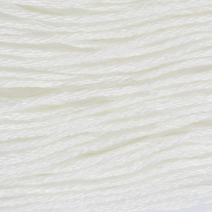 Нитки мулине, хлопок, 8 ± 1 м, цвет белый Blanc - Фото 1