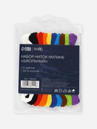 Нитки мулине «Школьные», хлопок, 8±1 м, 10 шт., разноцветные - Фото 6
