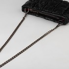 Цепочка для сумки, плоская, с карабинами, алюминиевая, 9 × 14 мм, 120 см, цвет чёрный никель - Фото 3