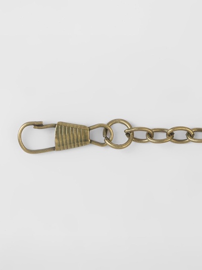 Цепочка для сумки, с карабинами, железная, 5×7 мм, 120 см, цвет бронзовый