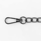 Цепочка для сумки, с карабинами, железная, 9×14 мм, 120 см, цвет чёрный никель - Фото 2