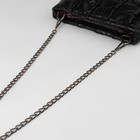Цепочка для сумки, с карабинами, железная, 9 × 14 мм, 120 см, цвет чёрный никель - Фото 3