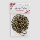 Цепочка для сумки, с карабинами, железная, 9×14 мм, 120 см, цвет бронзовый - Фото 4