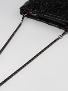 Цепочка для сумки, с карабинами, железная, 7×7 мм, 120 см, цвет чёрный никель - Фото 3