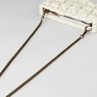 Цепочка для сумки, с карабинами, железная, 7×7 мм, 120 см, цвет бронзовый - Фото 3