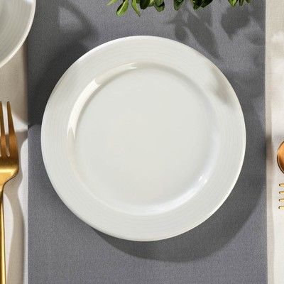 Тарелка фарфоровая пирожковая CORAL, d=15 см, цвет белый
