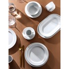 Тарелка фарфоровая пирожковая CORAL, d=15 см, цвет белый - Фото 6