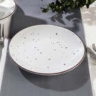 Тарелка фарфоровая плоская DOTS white, d=16,5 см, цвет белый 7598760 - фото 319921957