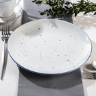Тарелка фарфоровая плоская DOTS nube, d=26 см, цвет белый - Фото 2
