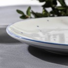 Тарелка фарфоровая плоская DOTS nube, d=20 см, цвет белый - Фото 3