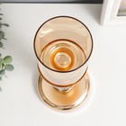 Подсвечник металл на 1 свечу "Колонна-кристалл" золото 32х12х12 см 7651958