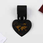 Бирка на чемодан в виде сердца, черная - Фото 6