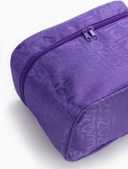 Косметичка-сундучок на молнии, на подкладке, с ручкой, зеркалом, с буквами, фиолетовая - Фото 4