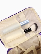 Косметичка-сундучок на молнии, на подкладке, с ручкой, зеркалом, с буквами, фиолетовая - Фото 4