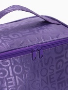 Косметичка-сундучок на молнии, на подкладке, с ручкой, зеркалом, с буквами, фиолетовая - Фото 6