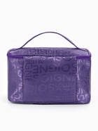 Косметичка-сундучок на молнии, на подкладке, с ручкой, зеркалом, с буквами, фиолетовая - Фото 8