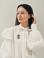 Брошь «Клевер» четырёхлистный со стразой, бело-зелёная в золоте - Фото 2