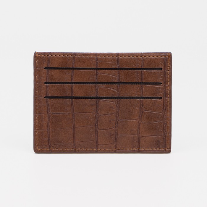 Картхолдер, цвет коричневый - Фото 1