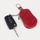 Ключница на молнии, 5 см, 1 карабин, цвет красный - фото 9797681