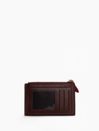 Картхолдер с монетницей на молнии, на 3 карты, с окошком, коньячный - Фото 5