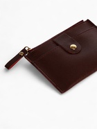 Картхолдер с монетницей на молнии, на 3 карты, с окошком, коньячный - Фото 6