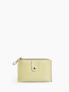 Картхолдер с монетницей на молнии, на 3 карты, с окошком, светло-зелёный - Фото 2