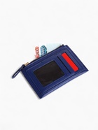 Картхолдер с монетницей на молнии, на 3 карты, с окошком, синий - Фото 3