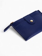 Картхолдер с монетницей на молнии, на 3 карты, с окошком, синий - Фото 6