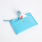 Картхолдер с монетницей на молнии, цвет голубой - Фото 6
