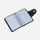 Визитница на кнопке, 24 карты, цвет чёрный - Фото 3