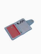 Визитница на кнопке, 24 карты, однотонная, синяя - Фото 5