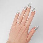 Кольцо «Классика» кристалл, цвет белый в серебре, безразмерное - фото 8976015