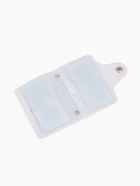 Визитница на кнопке, 24 карты, с принтом, нежно-голубая - Фото 2