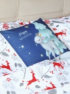 Подушка декоративная новогодняя «Этель. Happy winter», 40×40 см, велюр - Фото 3