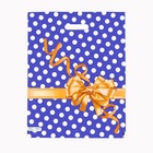 Пакет «Золотой бантик», полиэтиленовый, с вырубной ручкой, 38×47 см, 60 мкм  (артикул 9019441)  большой выбор товаров оптом и в розницу по низким ценам с доставкой