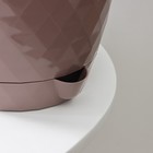 Горшок для цветов, с прикорневым поливом «Румба», 3 л, d=18 см, h=17 см, пластик, с поддоном, цвет мокко - Фото 3