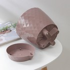 Горшок для цветов, с прикорневым поливом «Румба», 3 л, d=18 см, h=17 см, пластик, с поддоном, цвет мокко - Фото 4