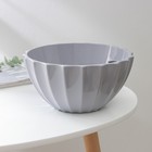 Кашпо для цветов с автополивом «Ракушка», 2.4 л, d=22 см, h=10.5 см, серое - Фото 2