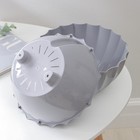 Кашпо для цветов с автополивом «Ракушка», 2.4 л, d=22 см, h=10.5 см, серое - Фото 5