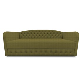 Диван-кровать с каретной стяжкой «Гарвард 2», велюр shaggy, цвет green