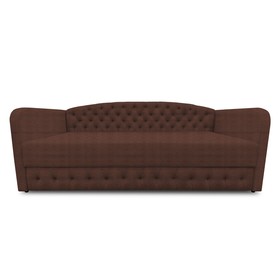 Диван-кровать с каретной стяжкой «Гарвард 2», велюр shaggy, цвет chocolate