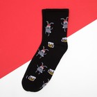 Носки новогодние мужские KAFTAN "Заяц" размер 41-44 (27-29 см), цвет чёрный 7816343