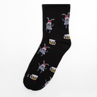 Носки новогодние мужские KAFTAN "Заяц" размер 41-44 (27-29 см), цвет чёрный 7816343