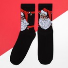 Носки новогодние мужские KAFTAN "Santa" размер 41-44 (27-29 см), цвет чёрный - фото 13139417