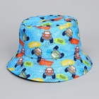 Панама детская для мальчика «Машинки», голубая, р-р 52-54 - Фото 3