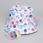 Панама детская для мальчика «Морской», цвет белый, р-р 52-54 - фото 26408036