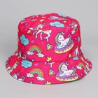 Панама детская для девочки «Единорог», р-р 52-54 - фото 24647346