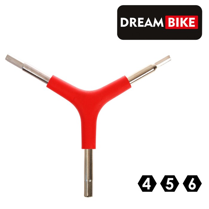 Ключ велосипедный Dream Bike, Y-образный 6,5,4 мм - фото 9798786