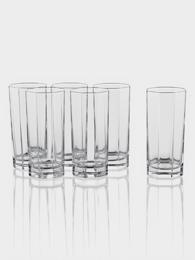 Стаканы Paşabahçe Kosem, 380 мл, набор 6 шт., стекло, прозрачные