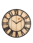 Часы настенные интерьерные «Атакор», серия: Лофт, дерево, металл, бесшумные, плавный ход, d=50 см, от батарейки 1×АА - Фото 1